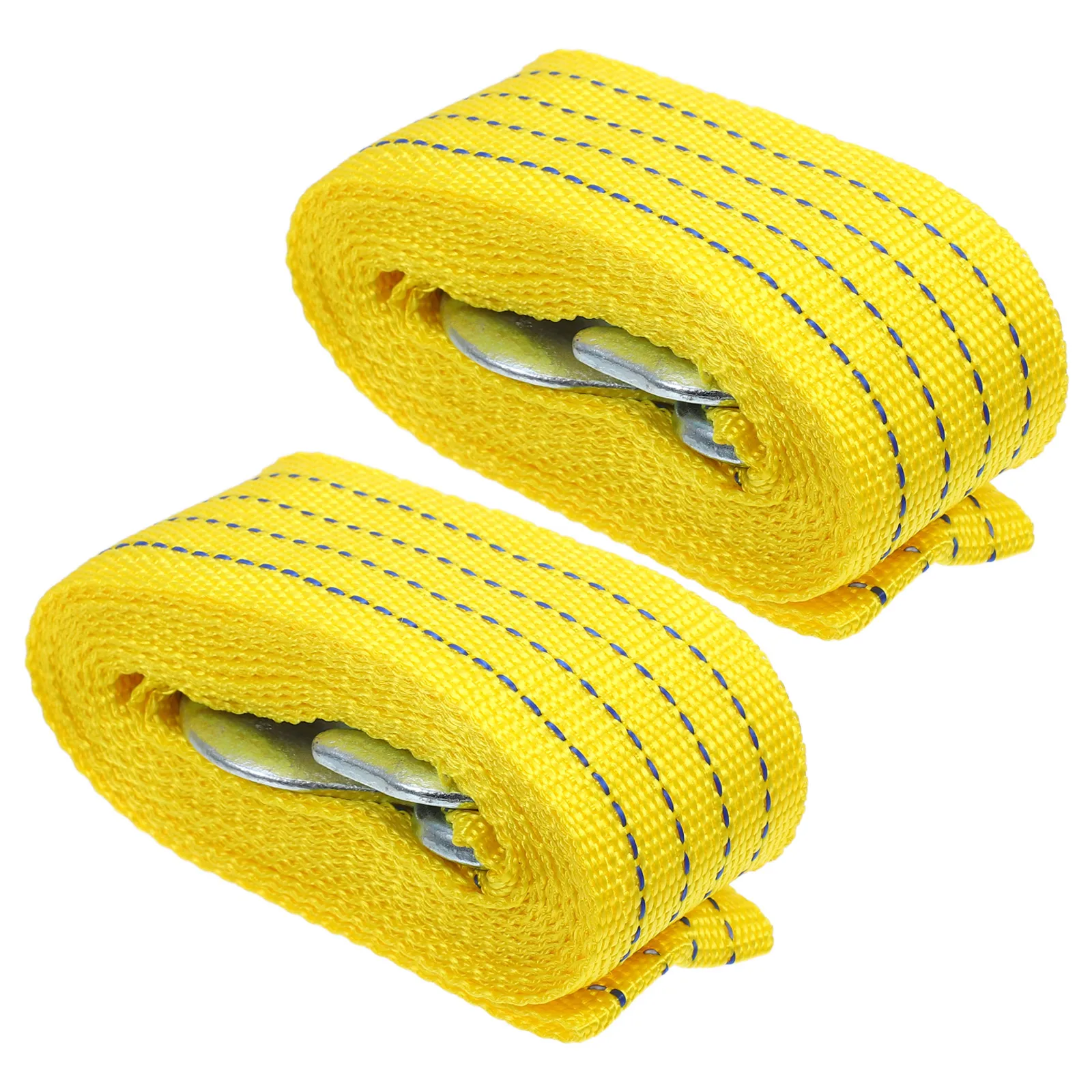 

2pcs Towing Straps Heavy Duty Zinc Alloy Car Traction Rope Truck Long Length Portable Storage
