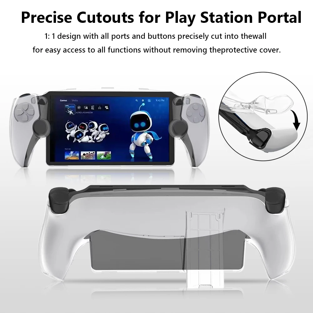 Funda protectora transparente para Playstation Portal, funda anticaída para mando de consola de juegos PS5, accesorios de Portal