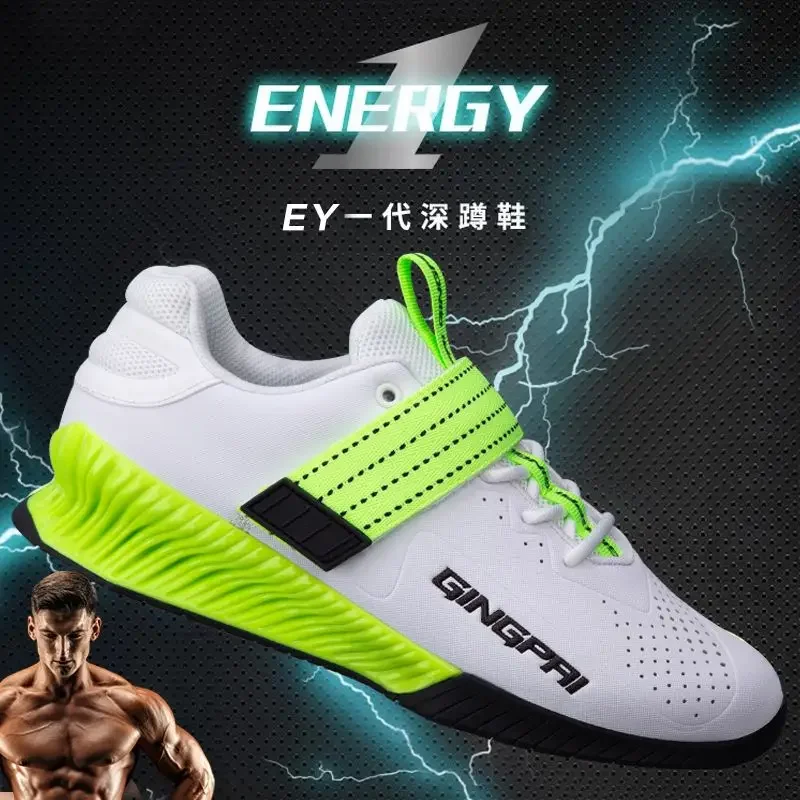 Professional Powerlifting Shoes Men Balance Hard Drawn Squat Shoes Big Size 38-46 Weightlifting Boots Men Fitness Sneakers