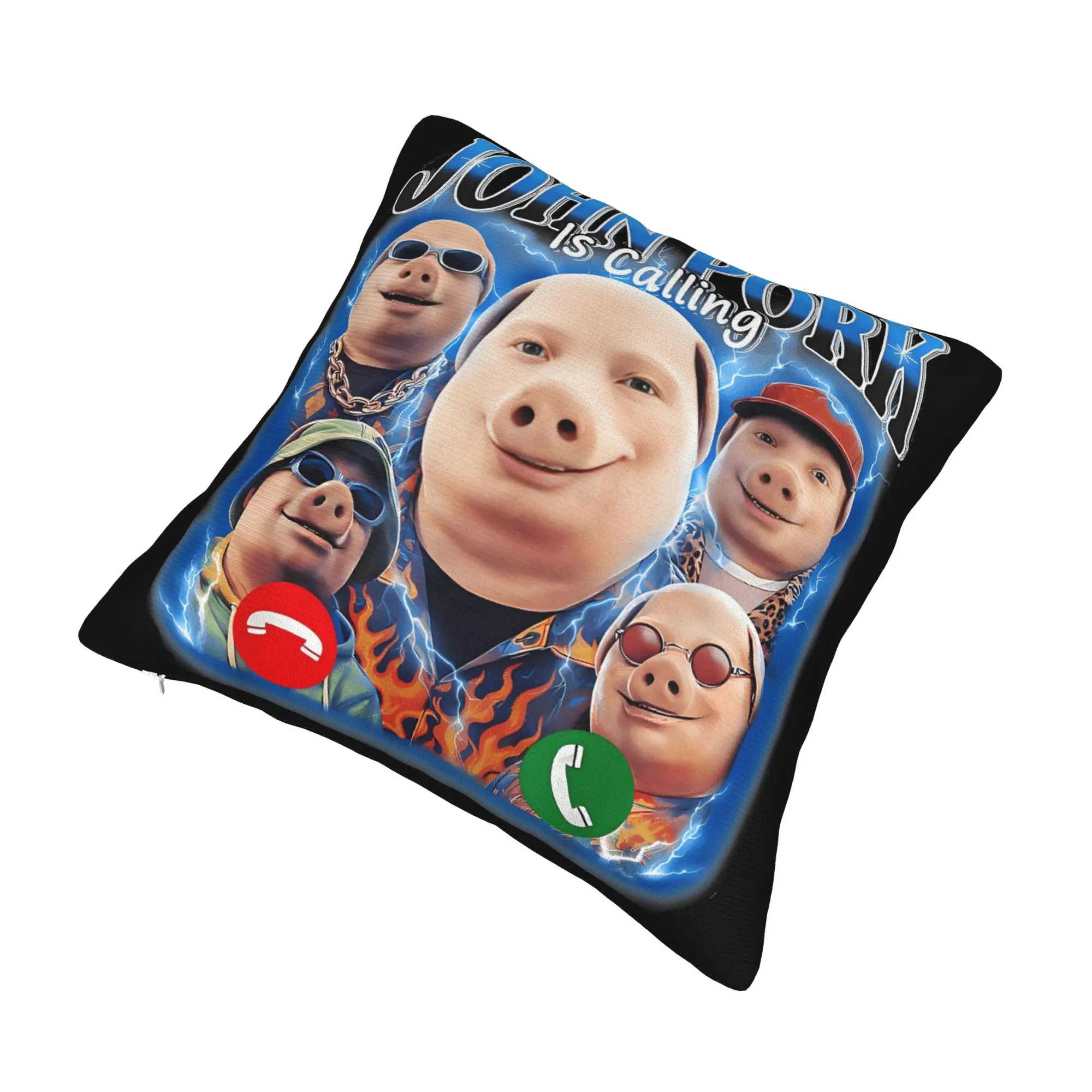 Luxury Internet John Pork Cushion Cover 45x45cm Velvet Is Calling Pillow Case for Sofa Car Square Pillowcase Decoration