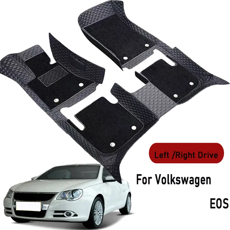 Alfombrillas para coche Volkswagen EOS 2005 2006 2007 2008-2016, alfombrillas personalizadas para automóvil, cubierta de alfombra para automóvil, accesorios interiores