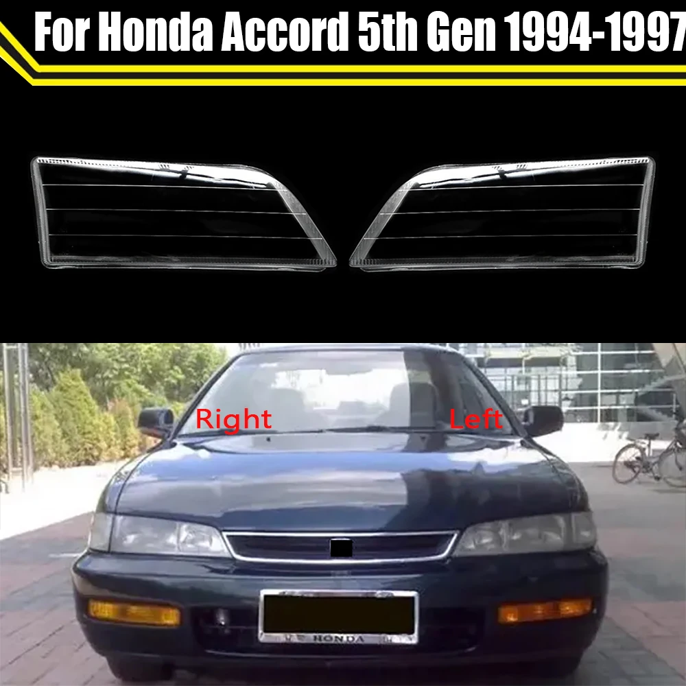 

For Honda Accord 5th Gen 1994-1997 Car Headlight Cover Lens Shell Front Headlamp Transparent Lampshade Auto Light Lamp Mask