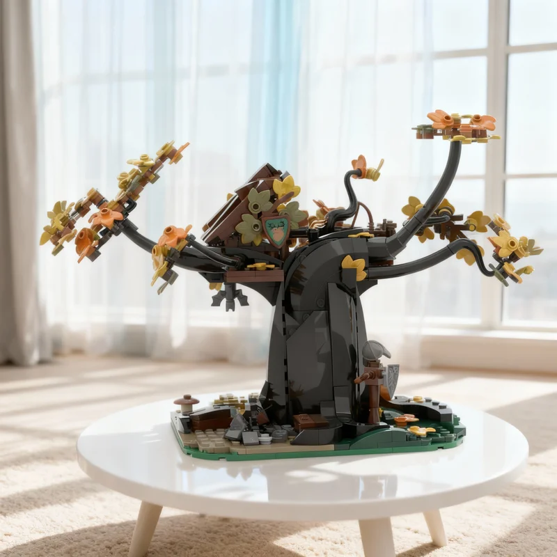 

725pcs MOC Forest Men Hallows Eve Tree Castle Forestmen Model Building Blocks Architecture Christmas Gifts Toys Education Brick