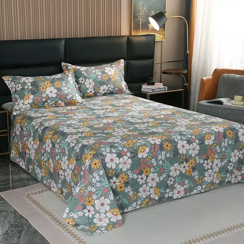 

Plus Size Creative Flowers Bed Linen Set Skin Friendly Printed Bedspread Home Double Queen Size Bed Sheets and Pillowcases