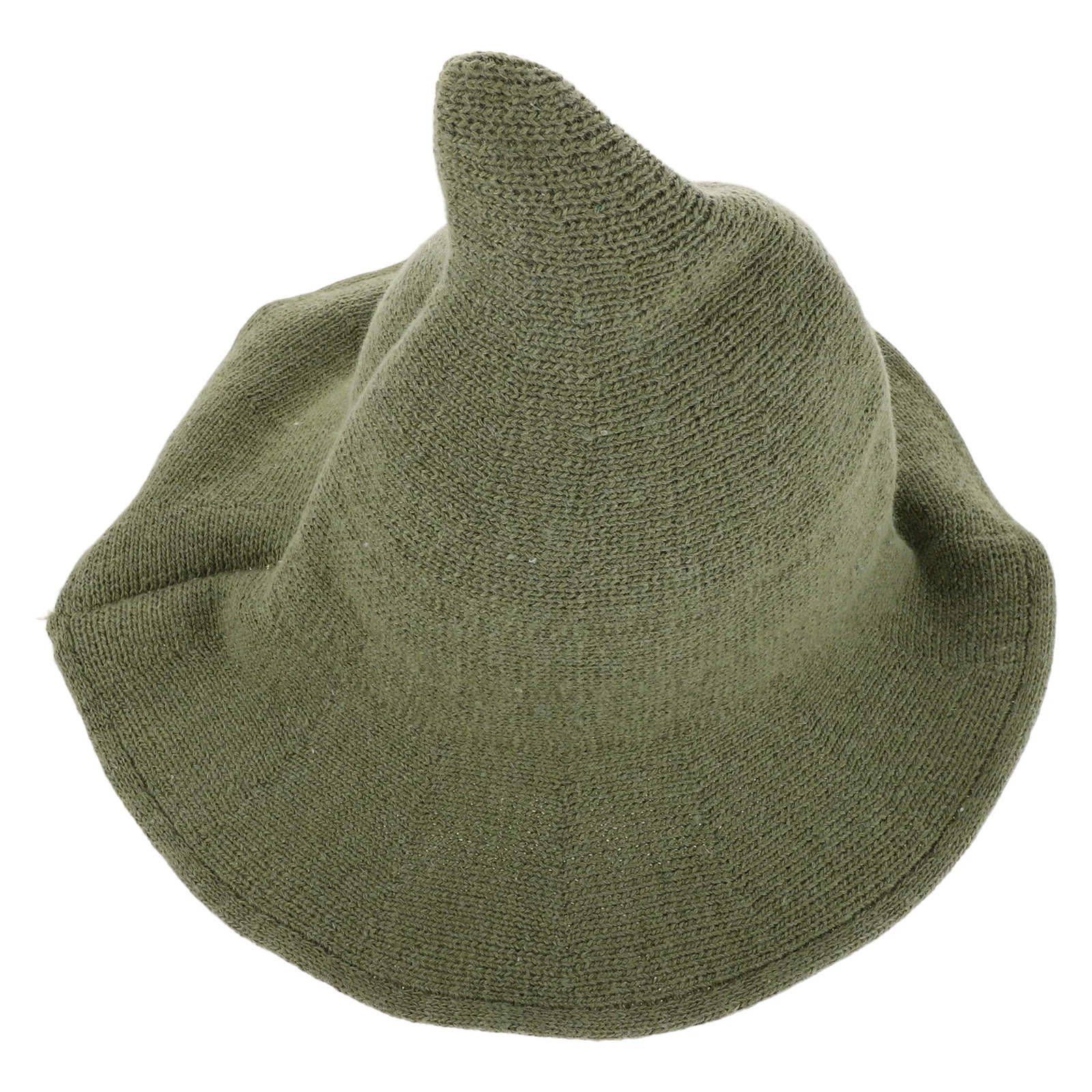 

Halloween Witch Hat Green Wide Brim Foldable Wool Blend Cap For Adult Party Cosplay Medieval Festival Wizard Scarecrow