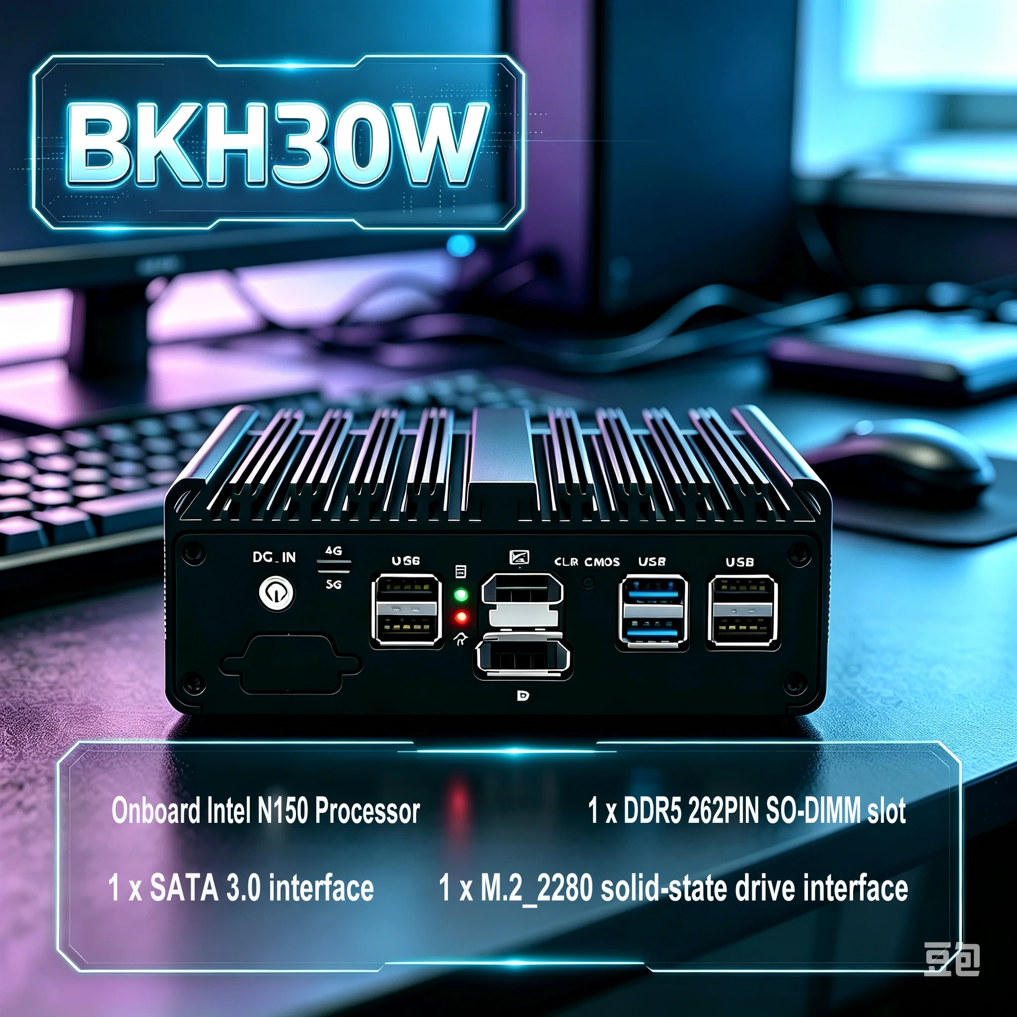 Intel N150 4x2.5GbE LAN DDR5 SO-DIMM M.2 NVMe Mini PCIe HDMI DP Soft Router Motherboard Network Firewall VPN NAS Home Server Pro