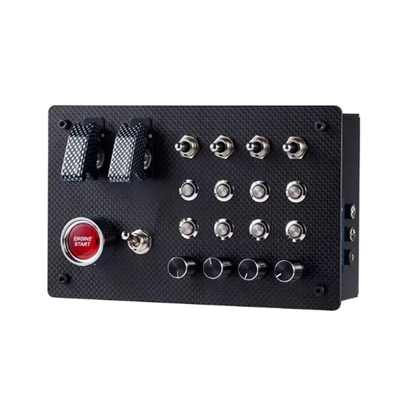 Y44A Horizontal Button Box SIM Racing Control Box for Thrustmaster for Simagic Fanatec Multi-Function Horizontal Version Carbon