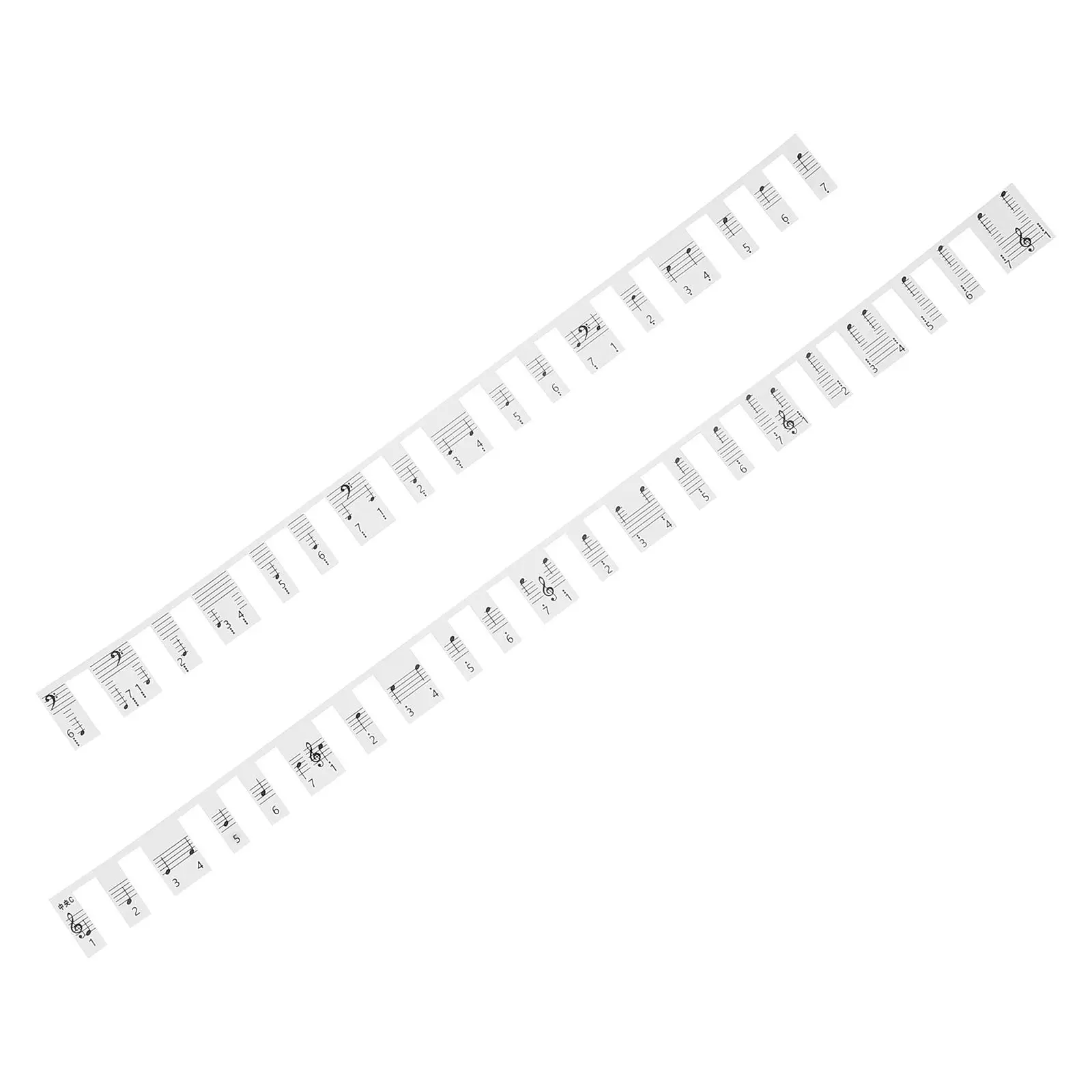 

2 Pcs Piano Keyboard Sticker Stickers for Adults Decal Beginner Synthetic Paper 88-key Keyboards Music Instrument Supplies
