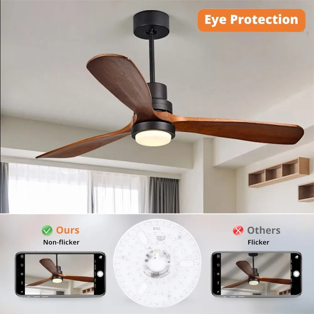 8.66 Inch Ceiling Fan LED Light Replacement 36W 120V Round LED Light Engine Dimmable Ceiling Fan Light Panel For Living Rooms