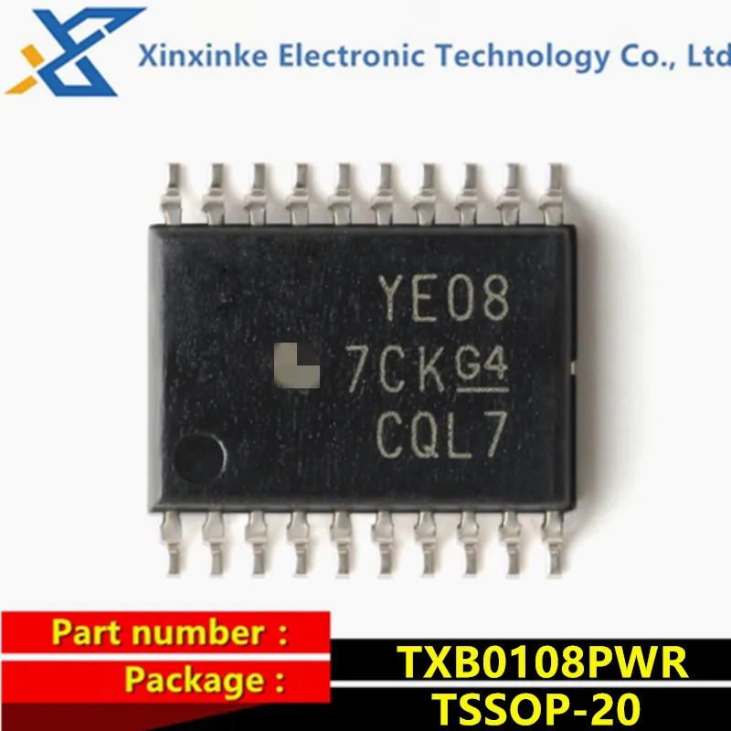 

10PCS TXB0108PWR TSSOP-20 YE08 Translation - Voltage Levels 8-Bit Bidirectional V-Level Translator Logic ICs Brand New Original