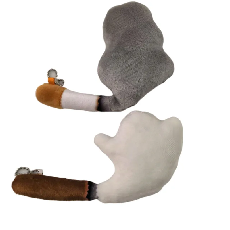 Mignon grand fumée elfe pendentif en peluche poupée jouets porte-clés fantôme moelleux en peluche porte-clés pendentif jouets sac à dos breloques sac voiture décor cadeau