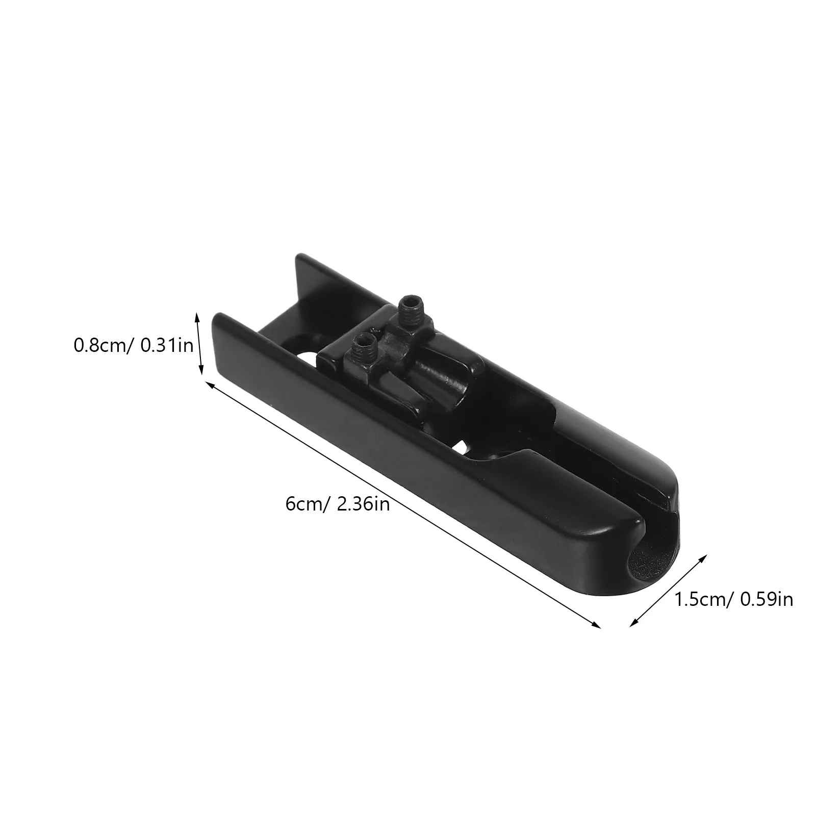 Electric Bass Bridge Single Headless Bass Black Metal Independent Design Split String Plate Replacement Bridge for Clear view 5