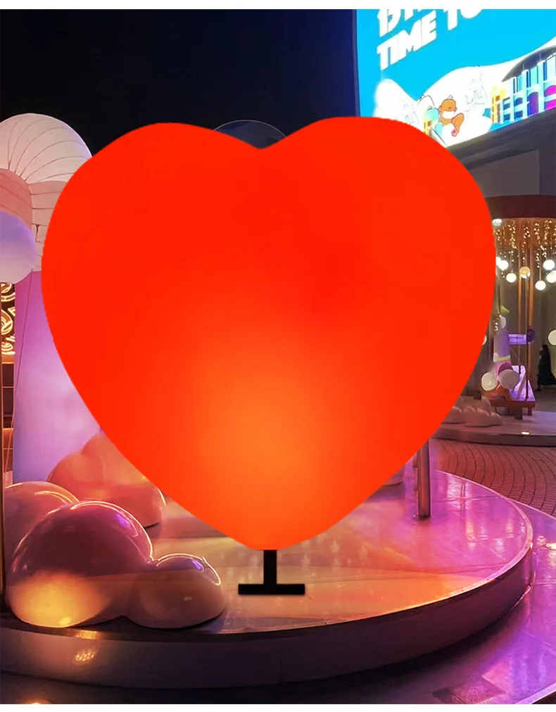 520 Internet celebrity love clock in Meichen installation,  interactive celebrity street scenic landscape light