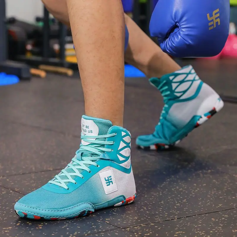 Men's Wrestling & Boxing Boots, High Top, For Indoor Use_voghion.com