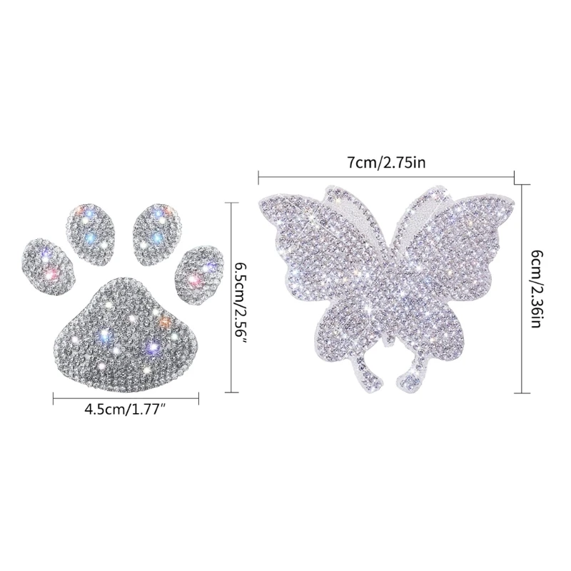 Мерцающие стразы, бабочка, наклейка на автомобиль, кристалл, наклейка на автомобиль, блестки и сияние G7ND
