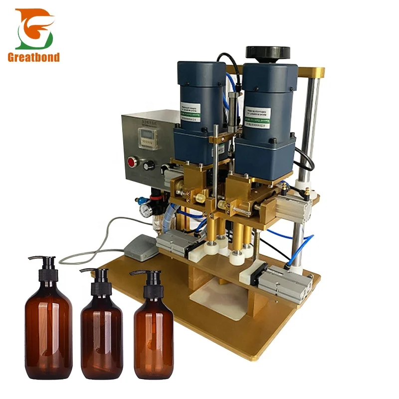 Low Price High Efficiency Sauce Shampoo Capper Equipment Pneumatic Water Beverage Sealing Semi-automatic Capping Machine