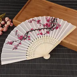 1pc- Foldable Cherry Hand Fan Blossom Fans Asian Wedding Portable Favor Gift Party Reception Delicate Folding Hand Fan Gift Deco