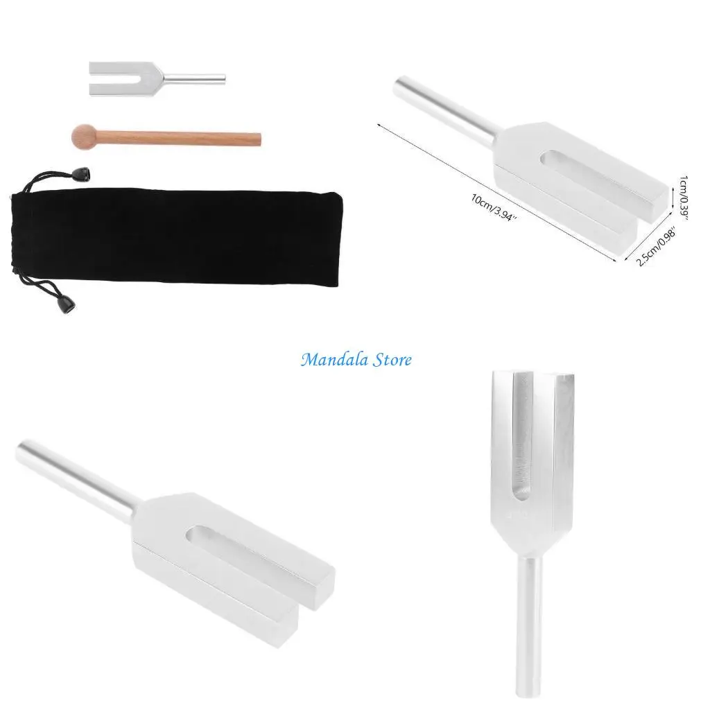 U2JC Aluminum Alloy Medical-Grade Tuning Fork Crystal 4096Hz with Wooden Mallet for Healing Open Your Heart Prompt Peace