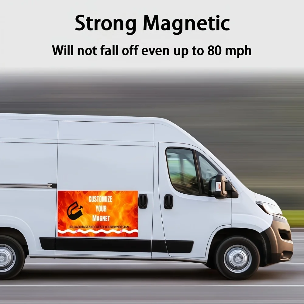 Custom Full Color Die-Cut Magnetic Car Stickers for Cars Trucks RVs And Cargo Vans - Business Promotion Personalized Metal Surfa