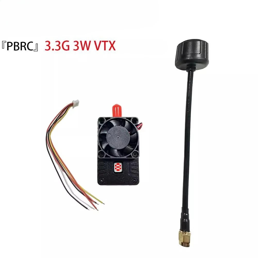 

3.3G 3W VTX Image Transmission Transmitter IRC Agreement LED Display Fan FPV Long Distance Transmission Drone Parts Accessories