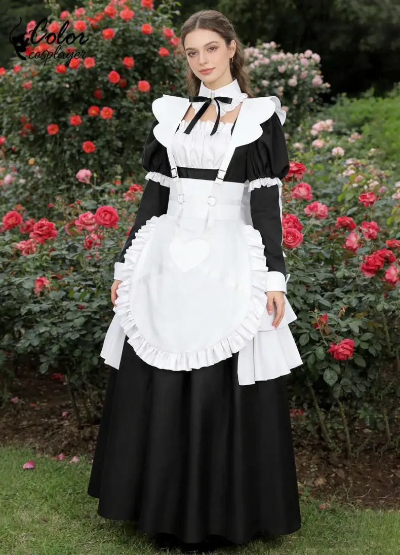 

Японский костюм Лолиты для женщин: наряд горничной-призрака в стиле аниме для косплея, униформа кофейной служащей, наряд для Комик-Кона