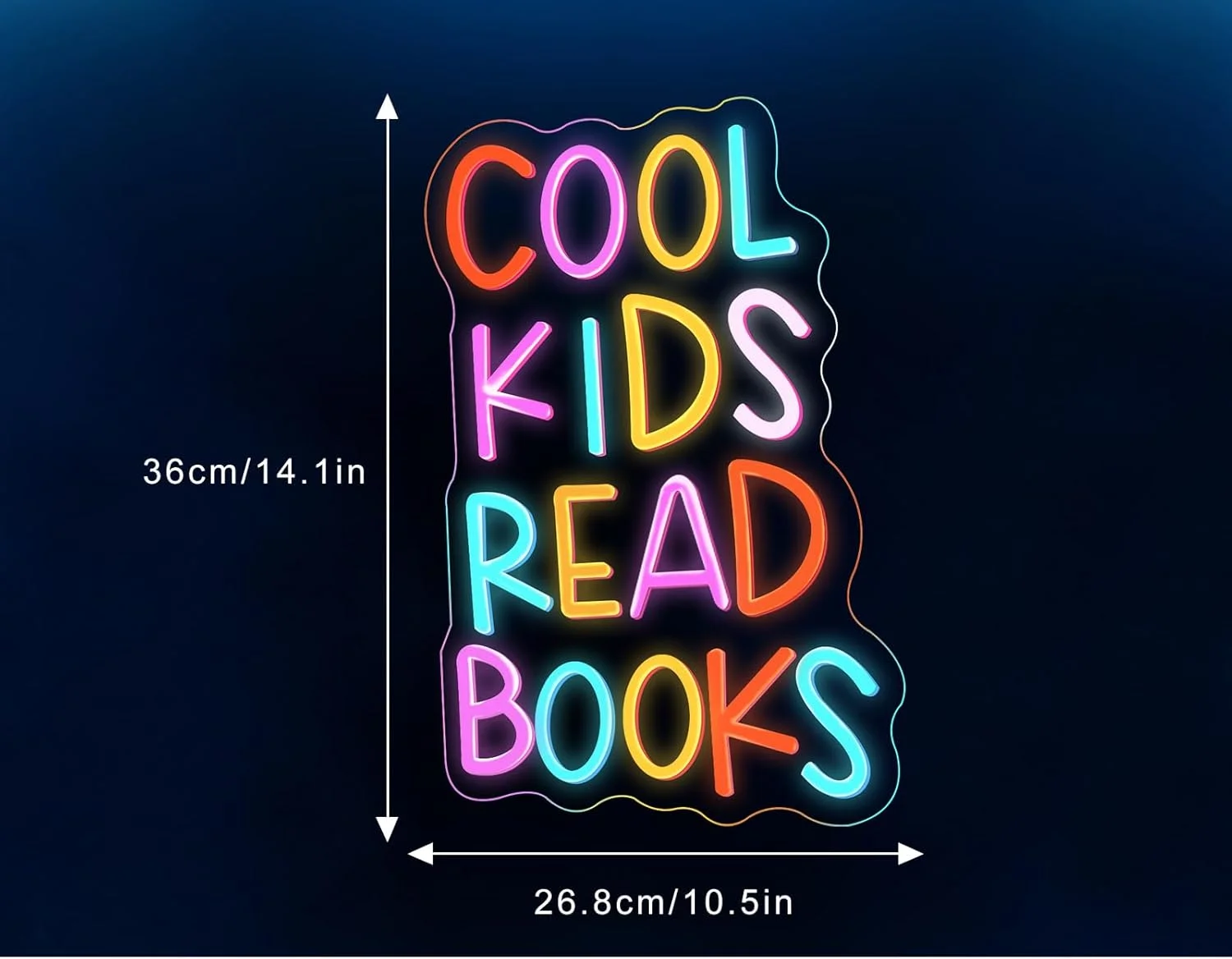 Cool Kids Read Books insegne al Neon libri luce al Neon per sala lettura Hanging Decora Library Classroom Read Corner Decor