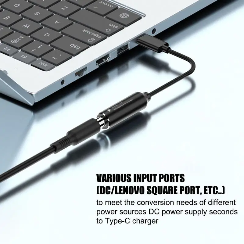 PD65W Type C to Universal Notebook Adapter Connector DC Power Port Conversion Laptop Charging Cable Laptop Charger Connector