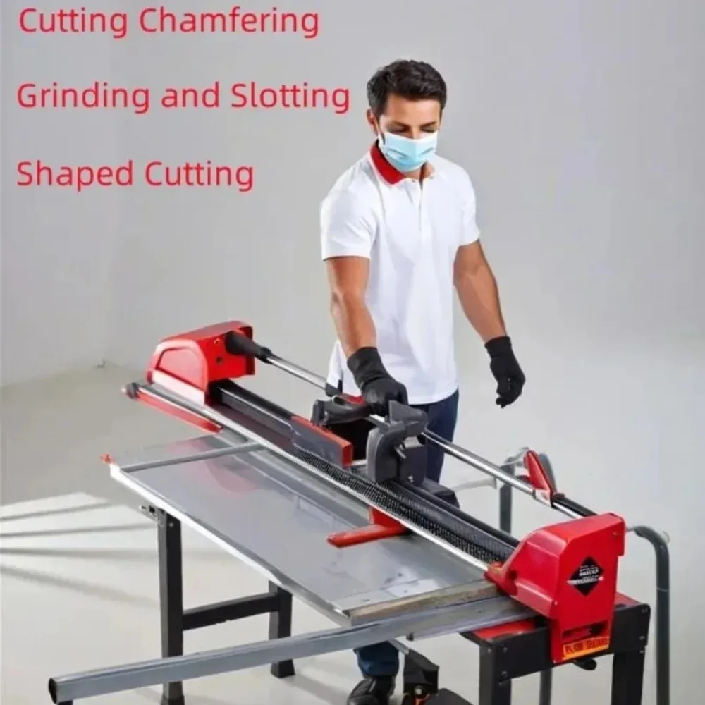 Cortadora automática de azulejos de cerámica de 2300W con cuchilla de empuje, láser infrarrojo para biselado y ranurado de parquet, dispositivo de 1250MM-1850MM