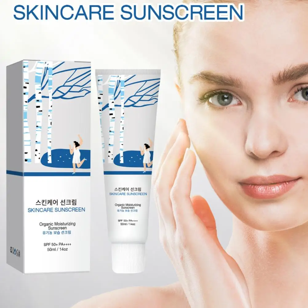 Korean Organic Moisturizing Sunscreen UV Protection Hydrate Collagen Sunscreen SPF50+PA+++ Preventing Sunburn Tinted Moisturizer