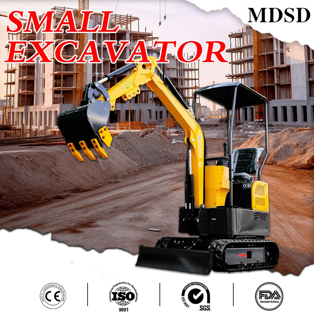 شحن سريع حفارة صغيرة مجنزرة مع محرك كوبوتا CE EPA Euro 5 حفارة متوافقة مع حفارة زراعية صغيرة مخصصة