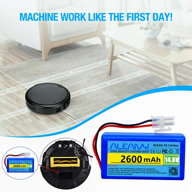 Оригинальный 14,8 V 2600mah 18650 литиевый аккумулятор для A4s,A7,V7s Plus,V55 Pro, W400, A9s, стандартные батареи для робота-пылесоса