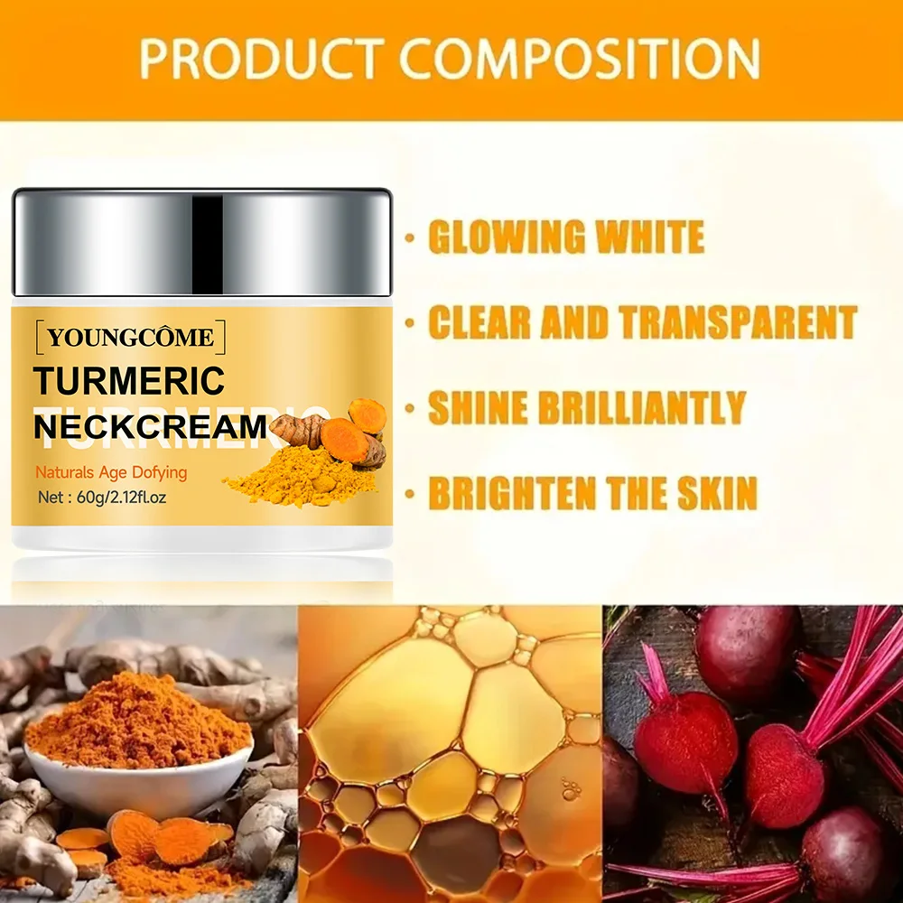 Turmeric neck cream moisturizing cream,increase skin elasticity,gently care skin and improve dry skinAnti-Aging Moisturizing