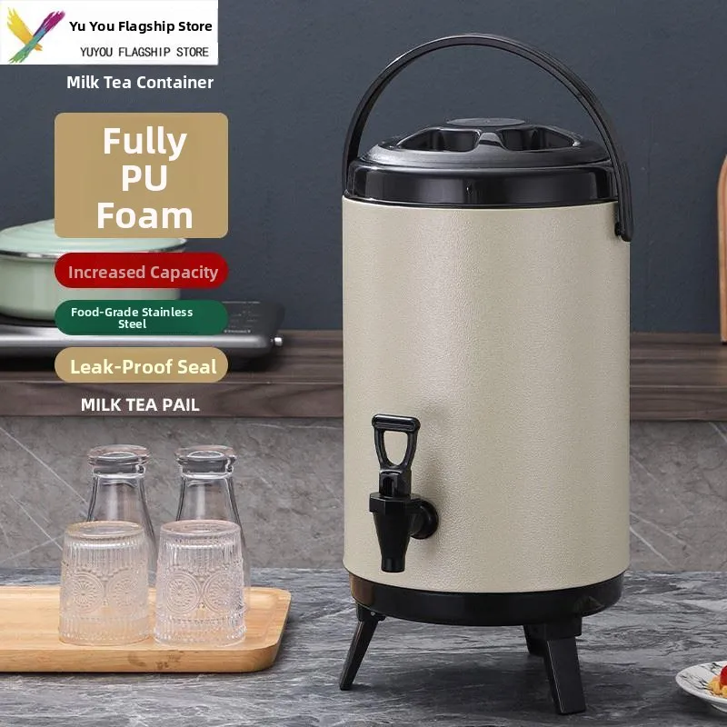 

Большая изолированная бутылка для воды из нержавеющей стали емкости с краном для чая, горшок для холодной воды, термобочка для коммерческого использования