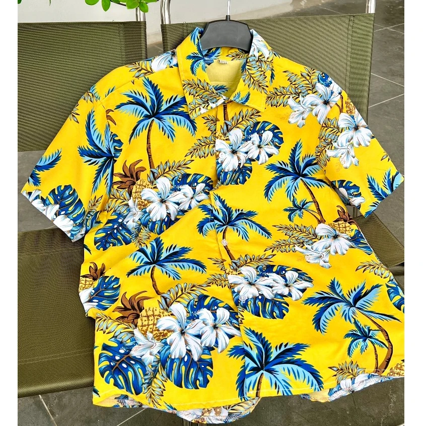 

[БЕЛЬНЫЕ ЦВЕТА] Пляжные рубашки, гавайские рубашки с рисунком для пар, групп, семьи 2025 г.