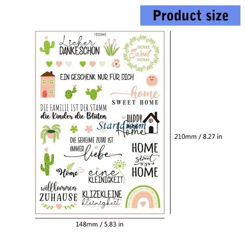 Decorative Sticker Water Resistant Rub On Sticker Water Transfers Sticker for Candle Glassware Furniture K92C