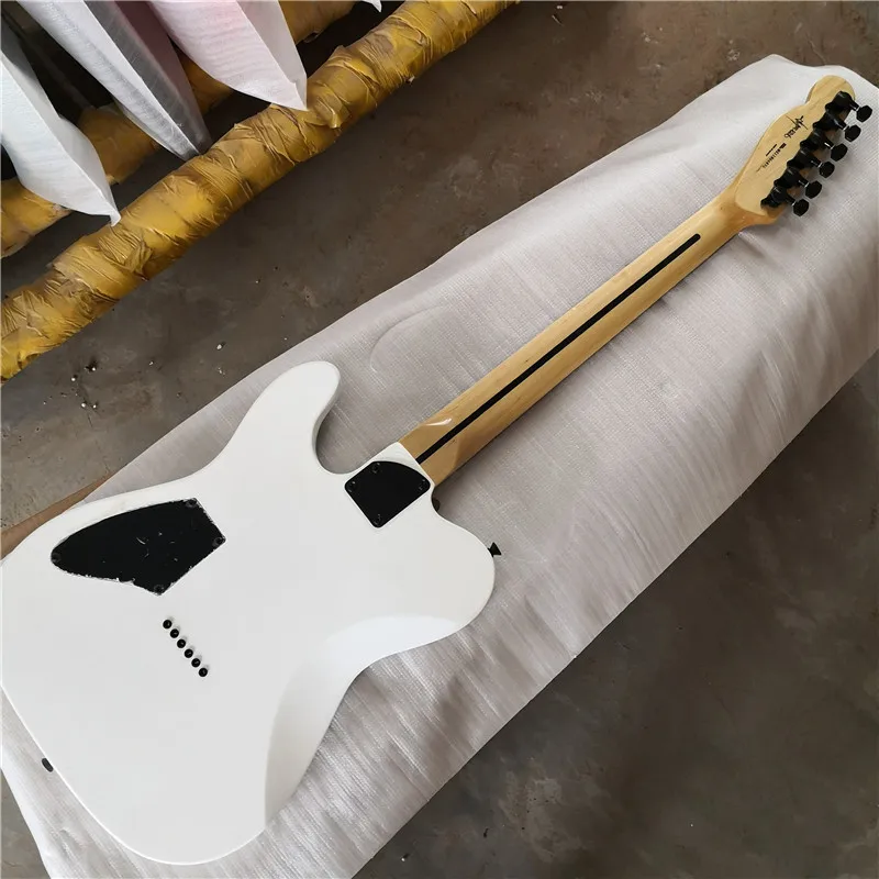 Customizable White Matte 6-String Electric Guitar - Personalized Guitars for Your Style