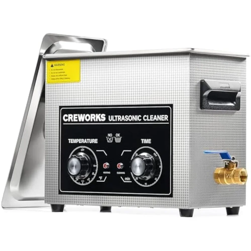 

6.5L ultrasonic cleaning machine with knob, 1.7 gallon 120W professional industrial automatic cleaning machine for tools