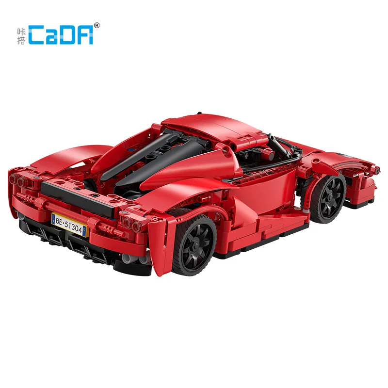 Cada 405pcs Phone APP Remote Control Red Blade Sports Car Building Blocks City Expert RC Racing Car Bricks Toys For Kid Gifts