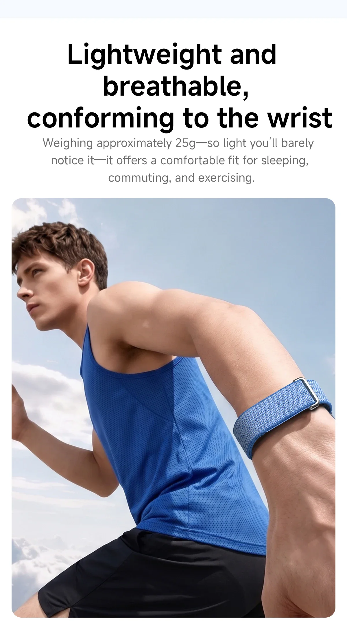 2026 Neues VWAR AIR Ultra Smart Band 20 Tage Akkulaufzeit 1ATM Wasserdicht 24/7 Herzfrequenz Stress Schlaf Fitness-Tracker Smart-Armband – Detail 3