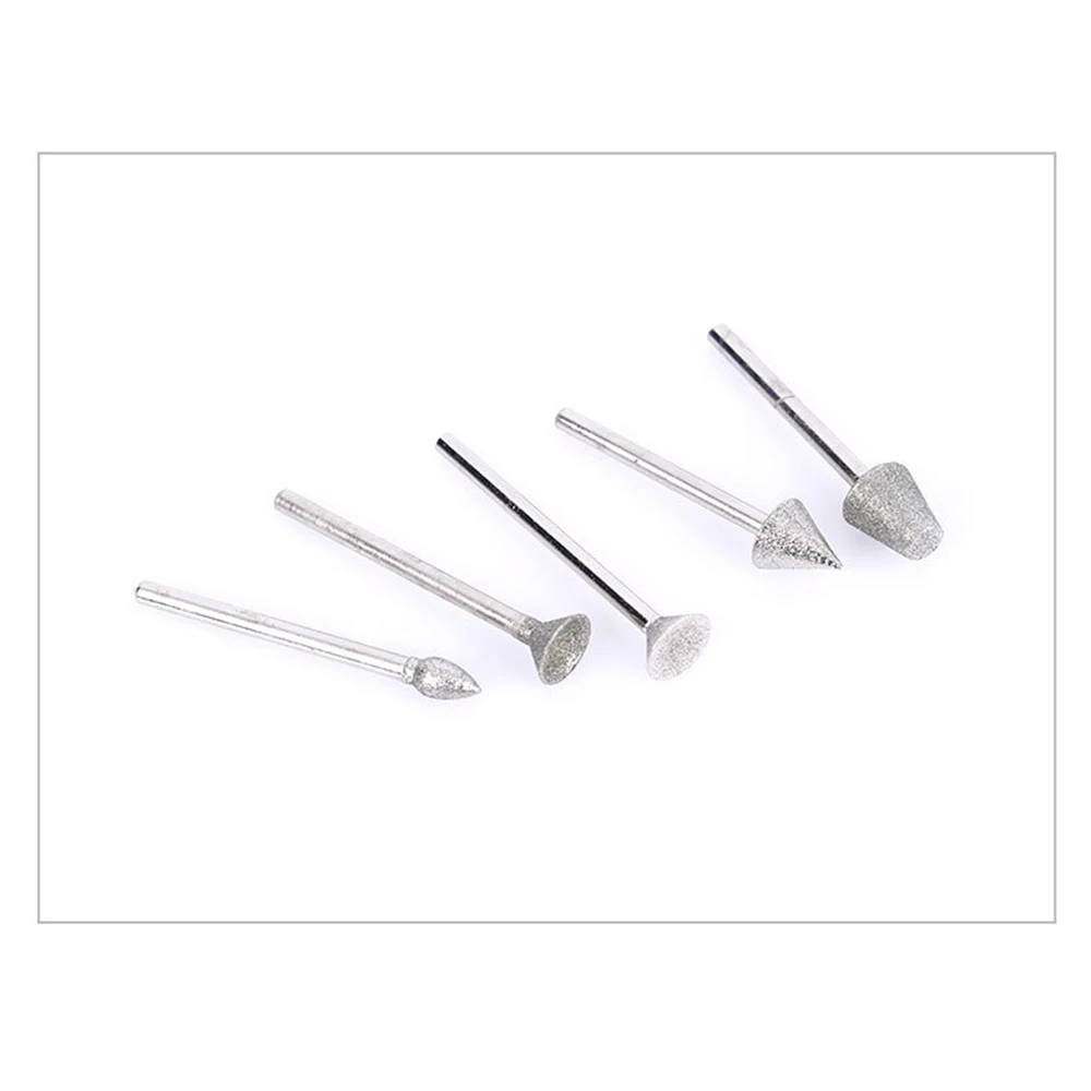 /set  Drill Bit Burr Set Grinding Head for Rotary Tool Crafts Rocks Marble Porcelain Hand Drill Jewelry Making Lapidary