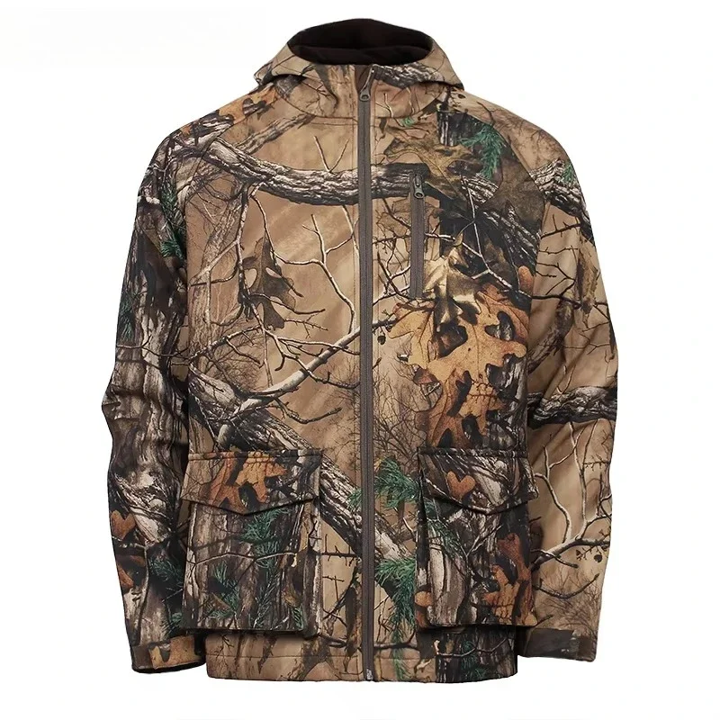 Autumn and winter outdoor waterproof storm suit winter hunting clothing bionic jungle hunting suit men