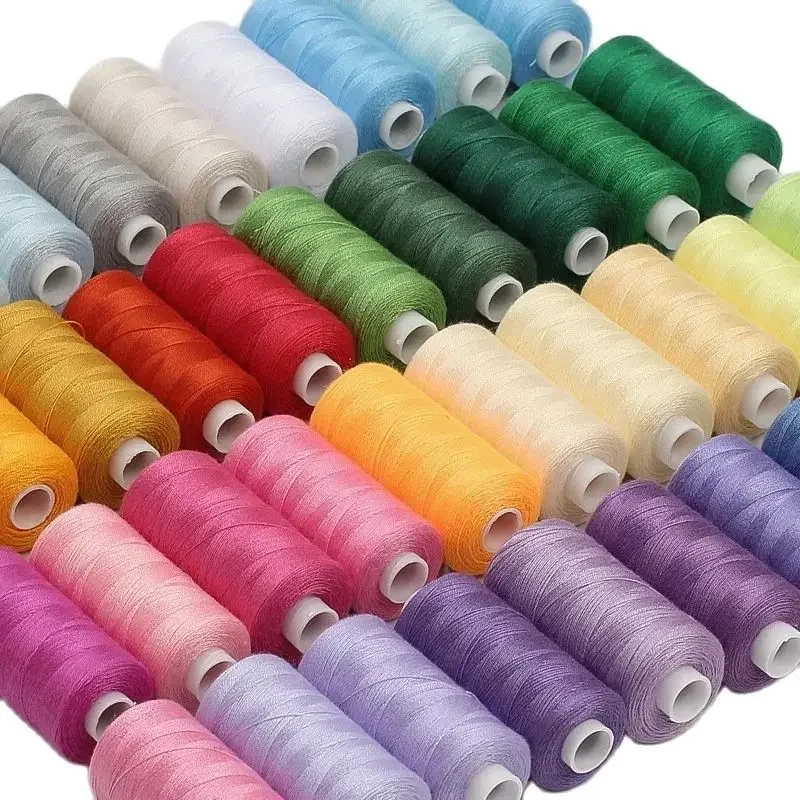 1 Set OF 10 Rolls Polyester 402 Sewing Thread For Manual and Mechanical Use, 400 Yards, DIY