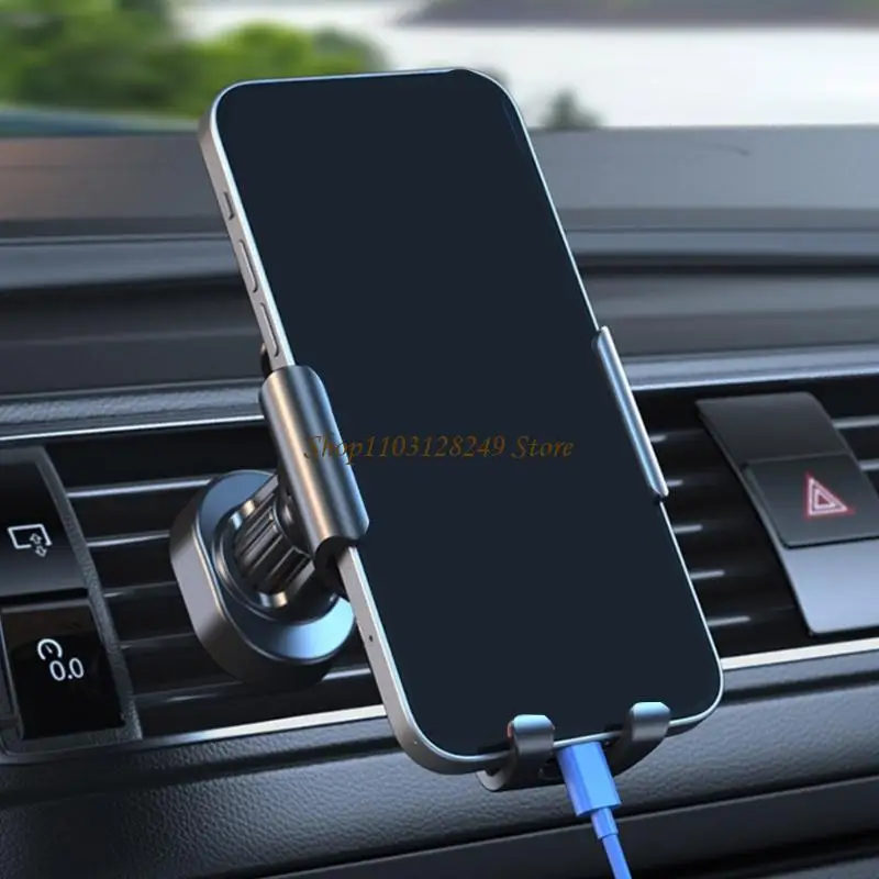 N5KD Car Air Vent Phone Mount 360° Adjustable Viewer Anti Slip Grip Secure Clamp Suitable With 4 7 Inch Devices