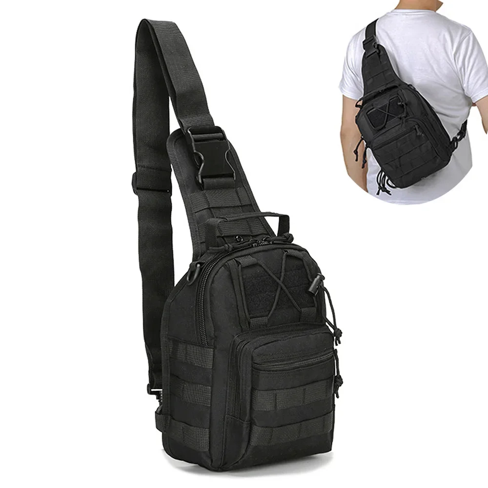 

Men Cross body Sling Backpack Shoulder Chest Bag Travel Outdoor Sports Climb Tactical Military Nylon Male Side Messenger Bag