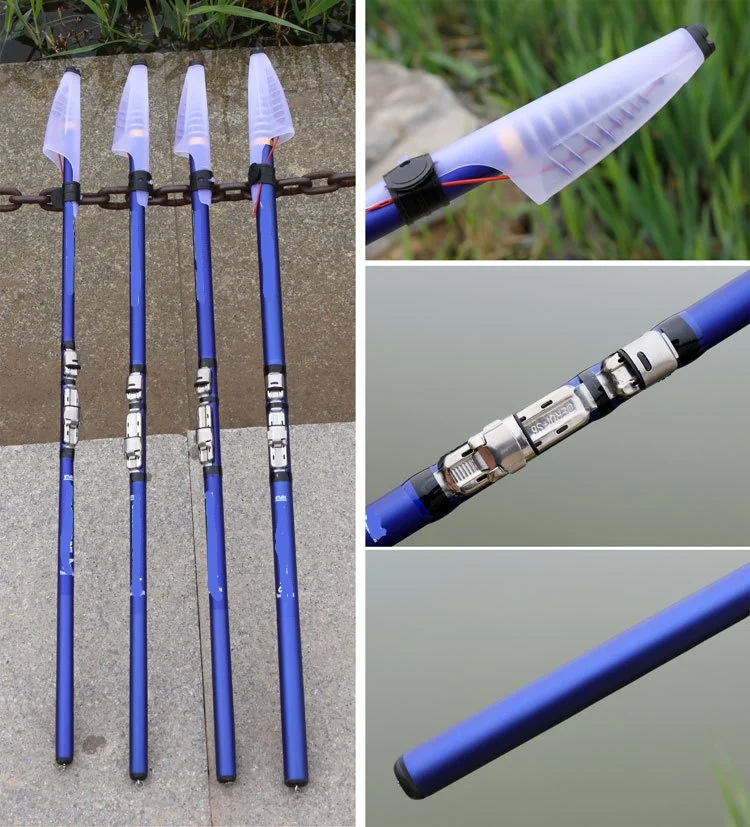 Spinning Pole Blue Rock Fishing Rod Telescopic Fishing Rod 5.4m Carbon Fiber For Lake Sea With The One-Piece Grip