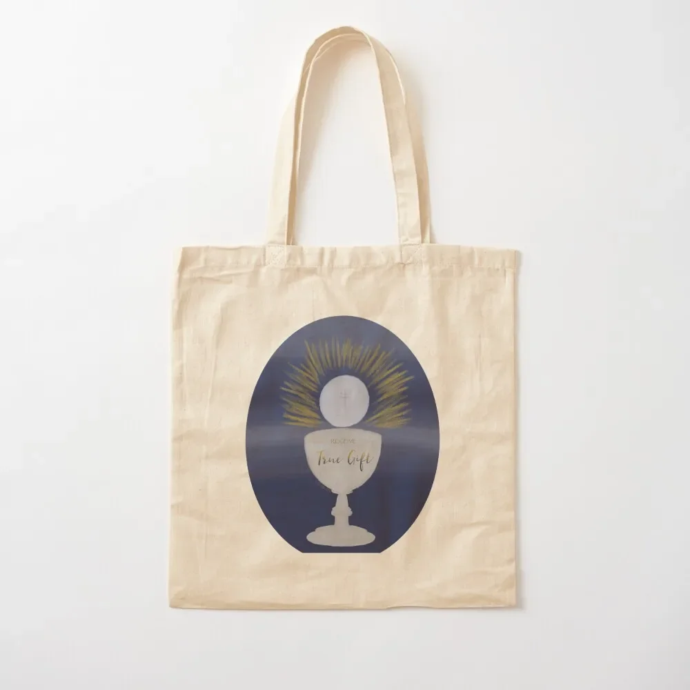 

The Eucharist, True Gift Tote Bag canvas tote bag reusable grocery bags