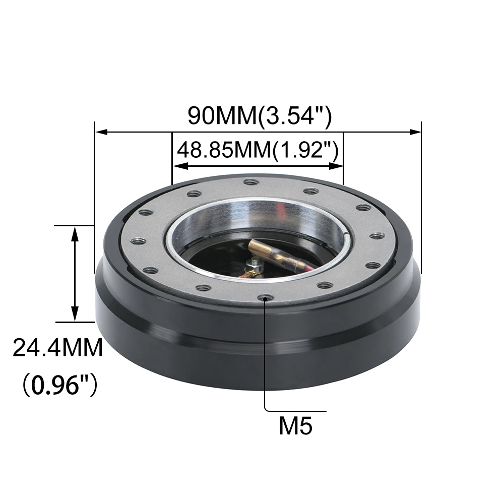 PQY - Thin Version 6 Hole Steering Wheel Quick Release Hub Adapter Snap Off Boss kit PQY3858