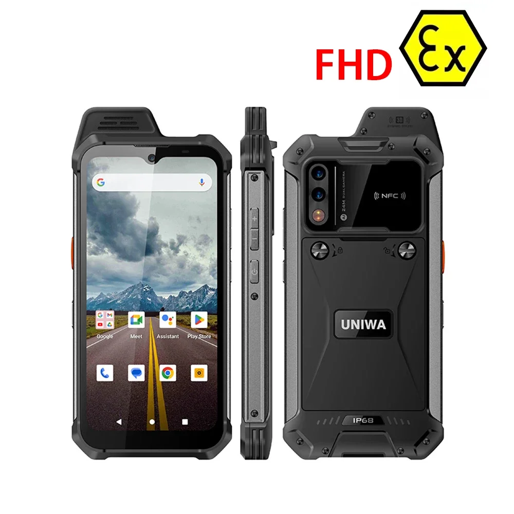 UNIWA W999 ATEX Robuuste Waterdichte Walkie Talkie 8GB + 128GB 6.3 Inch FHD 5000mAh Smartphone Andriod 13 NFC Mobiele Telefoons Helio G99