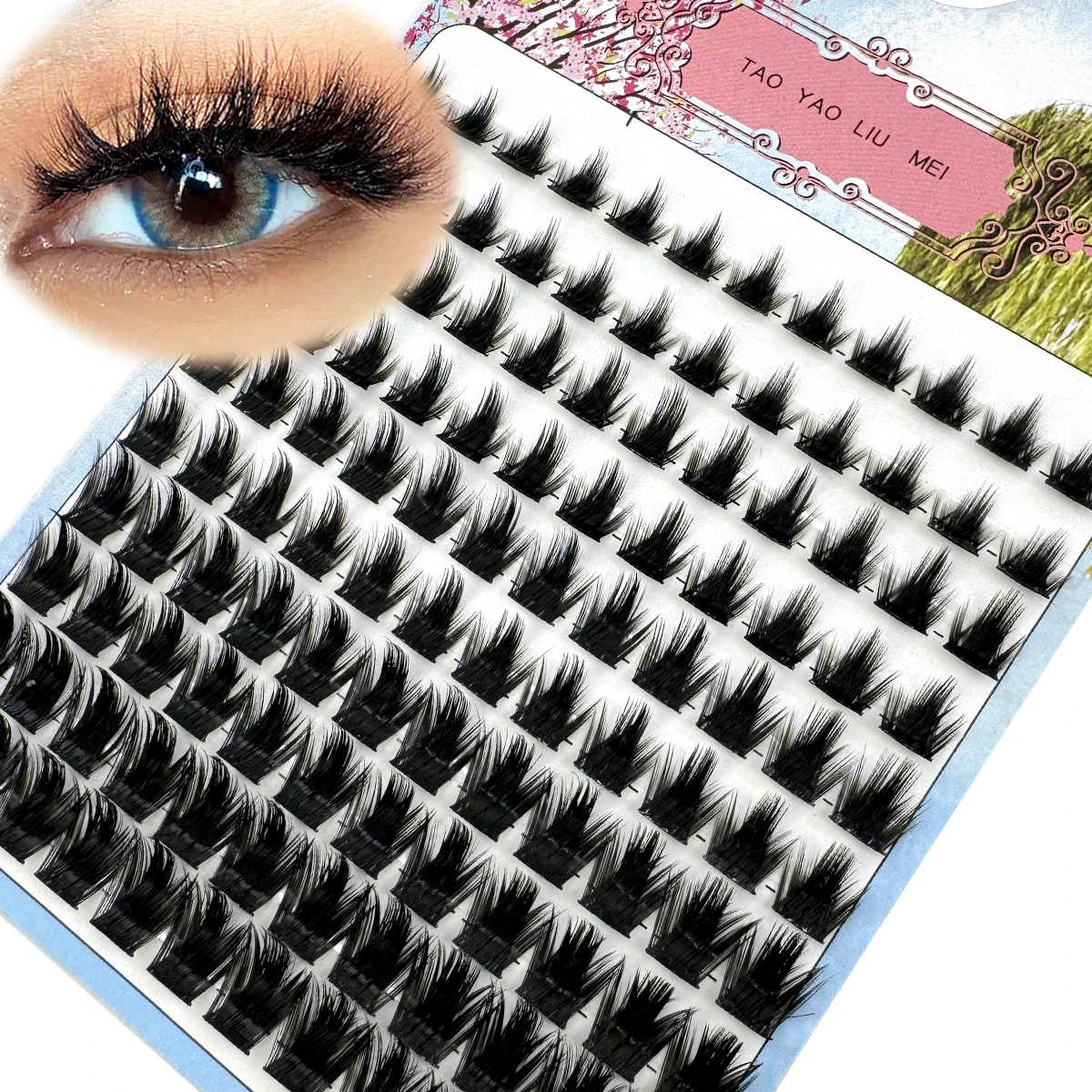 ふわふわミンクまつげエクステ,10列,3D,ロシア,個別まつげクラスター,メイクツール,繊毛,150D,新品