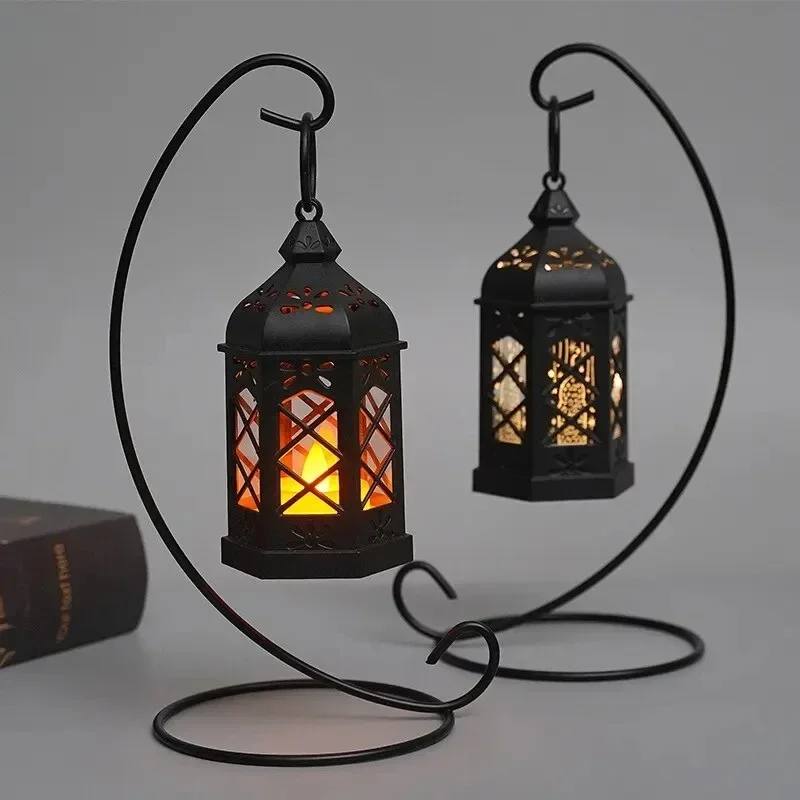 

Vintage Style Hexagonal LED Atmosphere Light, Portable Windmill Eye Caring Desk Lamp for Home Decor, Unique Night Light Gift